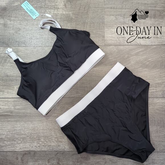 Adisputent Crop Bikini Swimsuit Size M - Picture 3 of 7